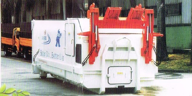 12-18方連體式壓縮垃圾車，大型壓縮垃圾站配套設(shè)備