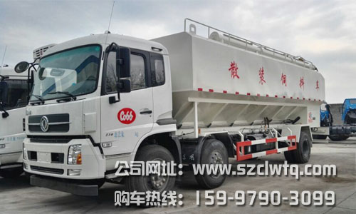 東風(fēng)天錦小三軸30方液壓式散裝飼料罐車