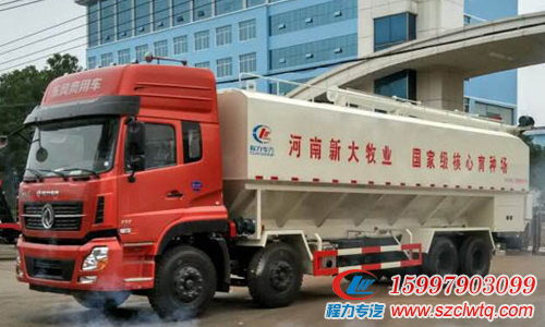 東風(fēng)天龍前四后八散裝飼料運輸車