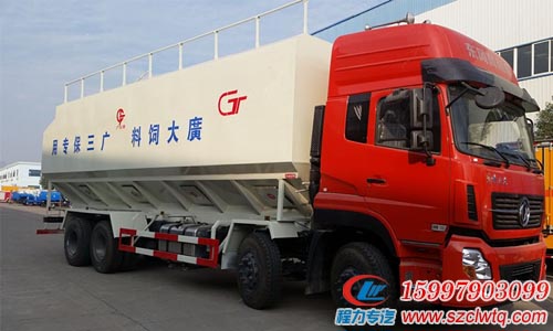東風天龍前四后八20噸散裝飼料運輸車