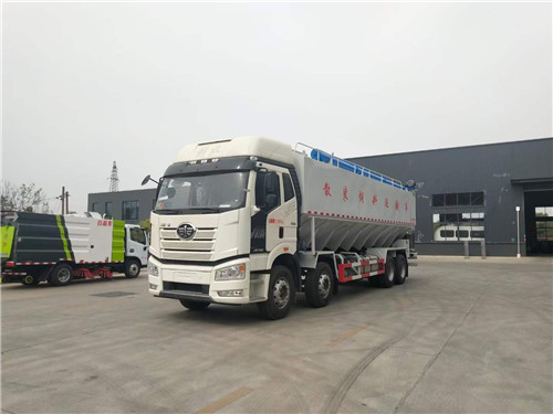 國六解放J6P前四后八散裝飼料車
